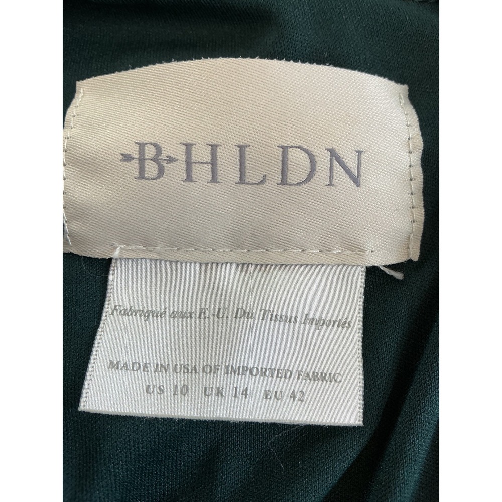 BHLDN Emerald Green V-Neck Draped Maxi Dress Bridesmaid Formal Gown Womens 10 - Picture 3 of 10